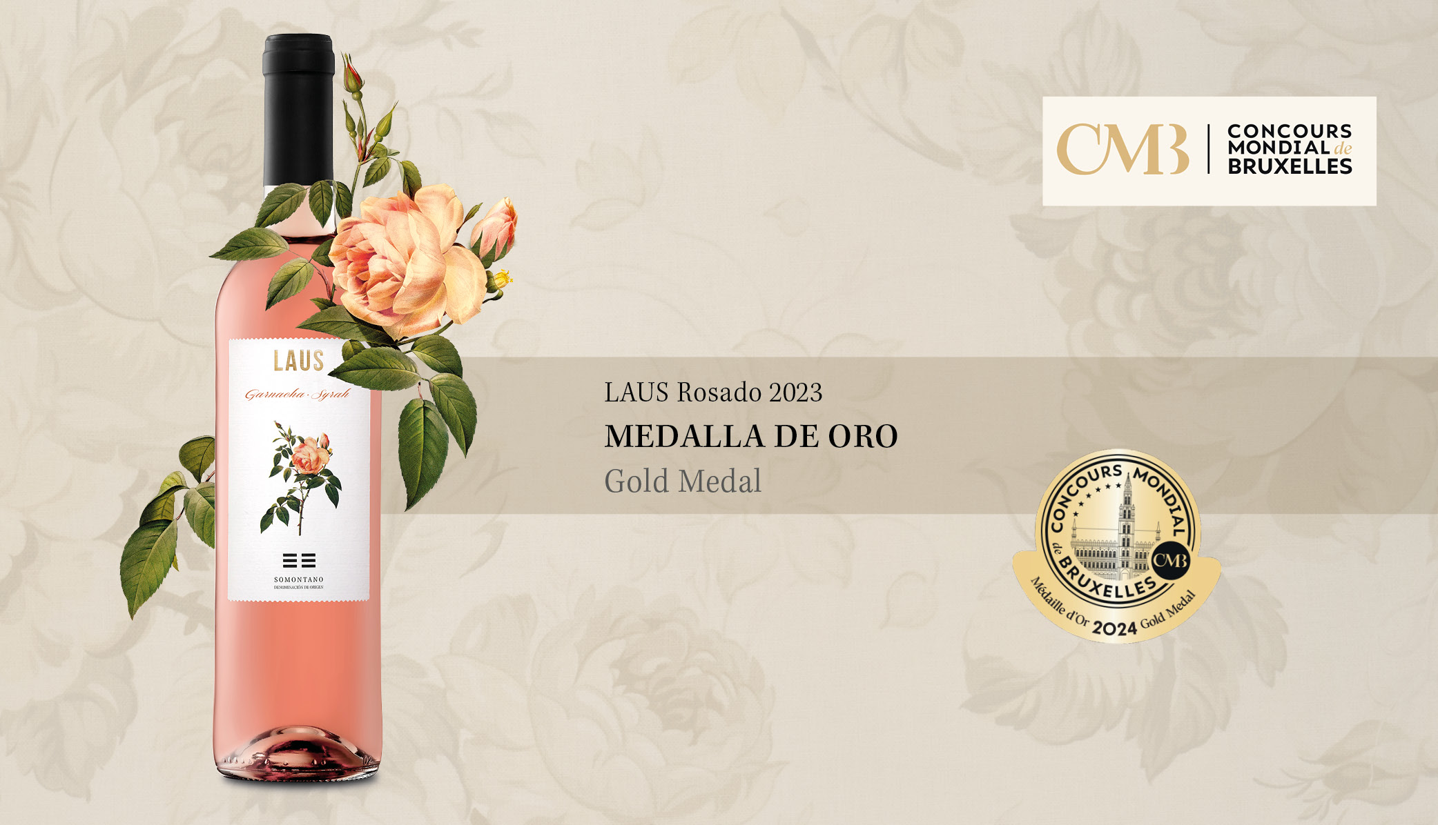 LAUS Rosado, medalla de oro en Concours Mondial de Bruxelles